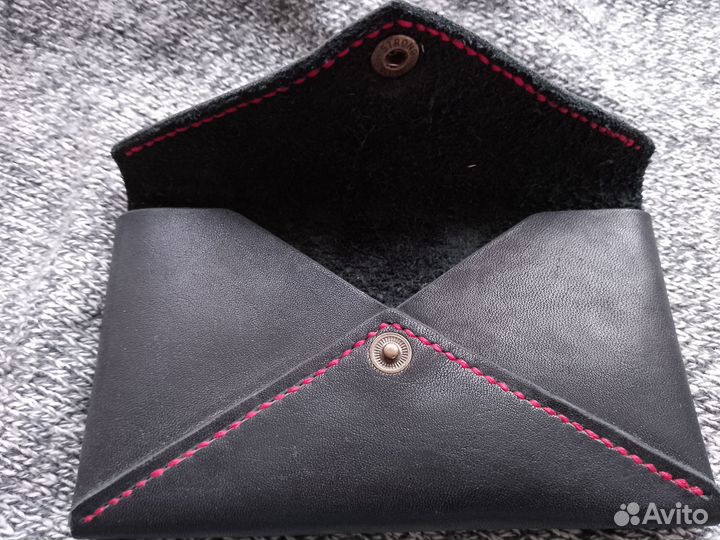 Конверт из натуральной кожи для денег, документов