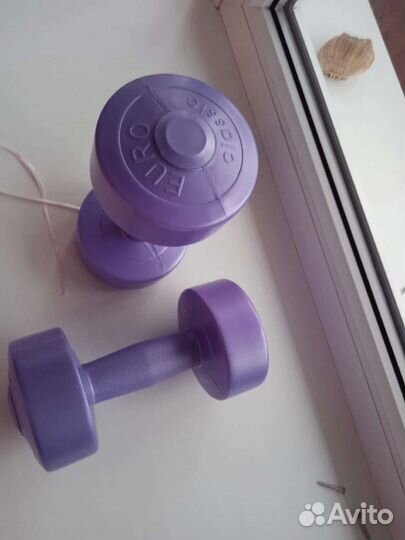 Гантели виниловые 2штуки