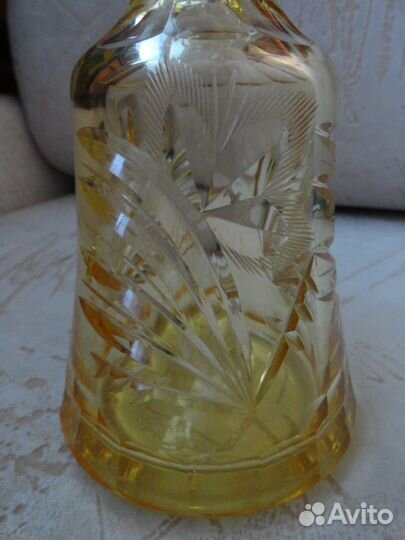 Графин цветной резной хрусталь