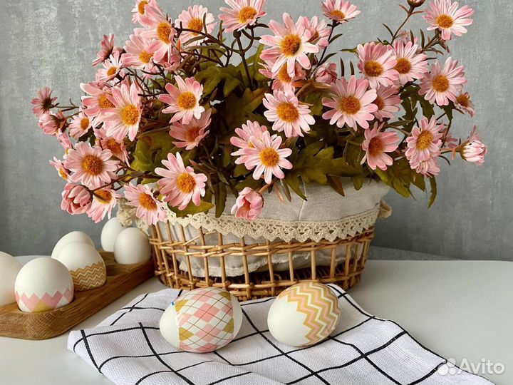 Корзина плетеная для хранения декора на Пасху