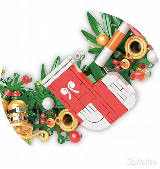 Лего новогодний венок