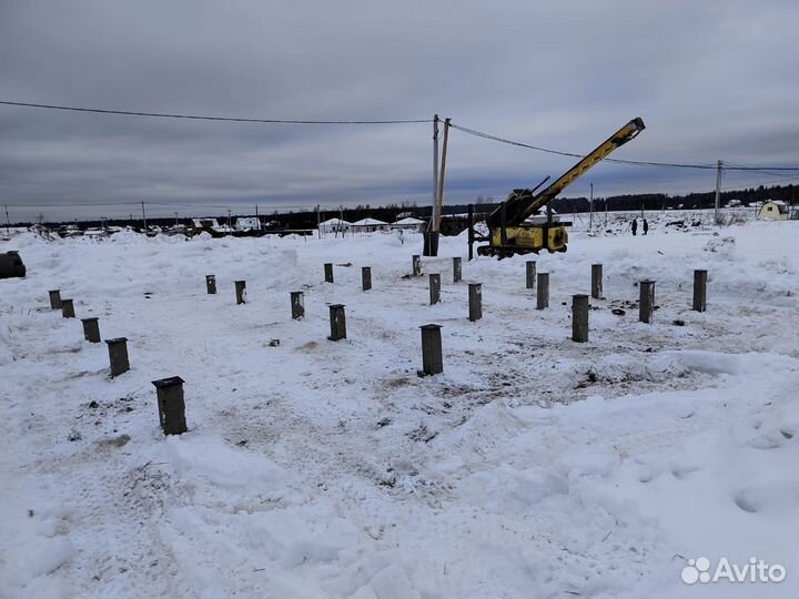 Железобетонные сваи под ключ установка