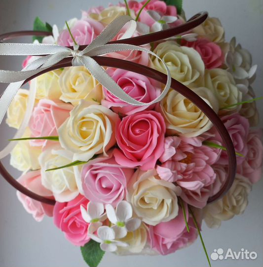 Букет из мыльных роз