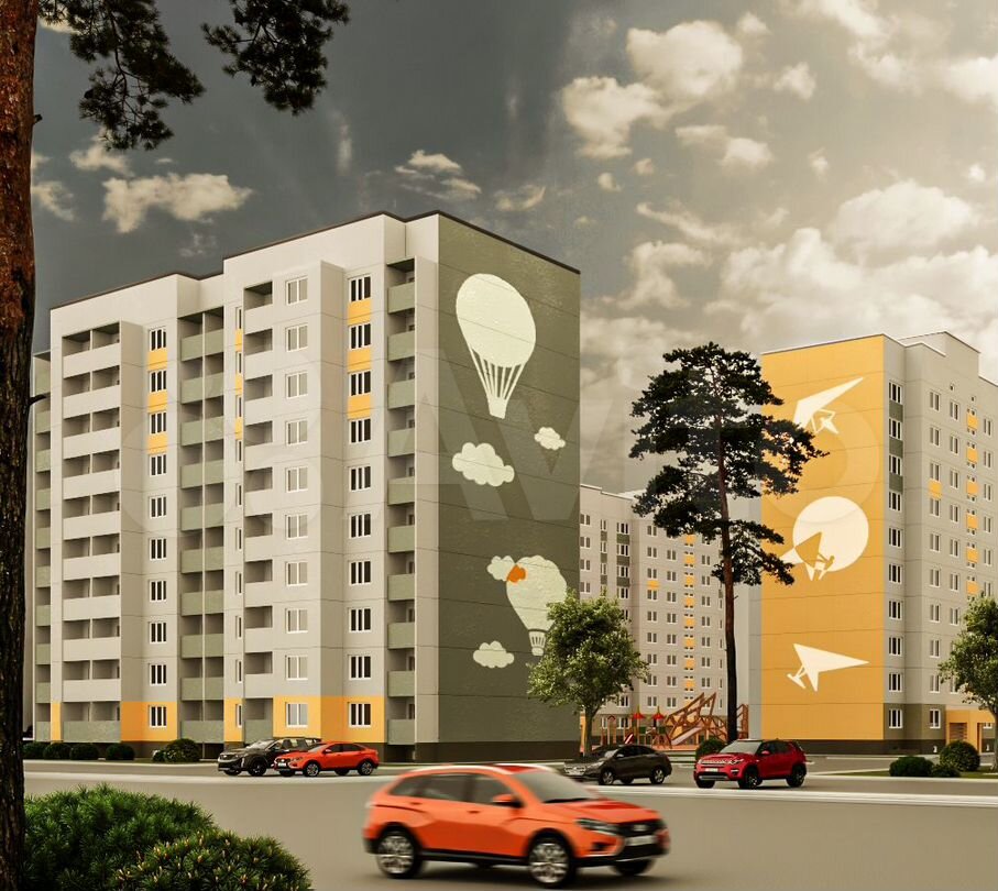 2-к. квартира, 74,1 м², 4/10 эт.