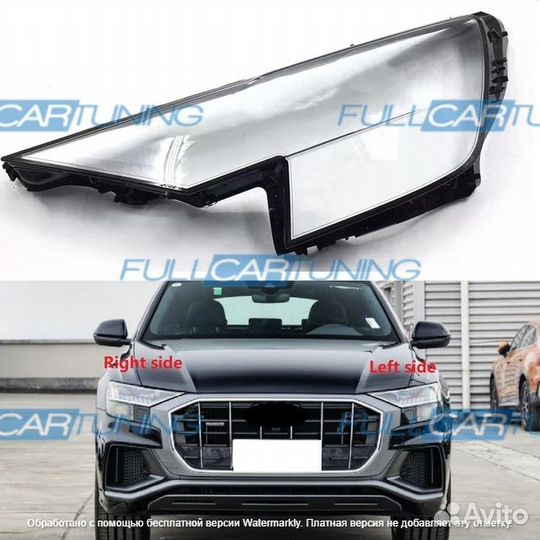 Стекло фары Audi q8 левое 2018-2024