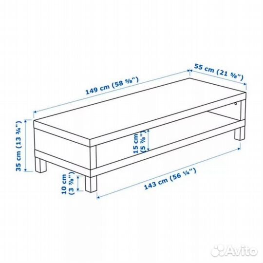 Тумба под тв IKEA лакк