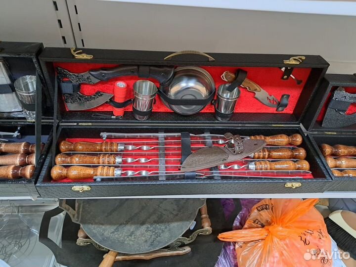 Подарочный набор, шампура, топор кованный, кизляр