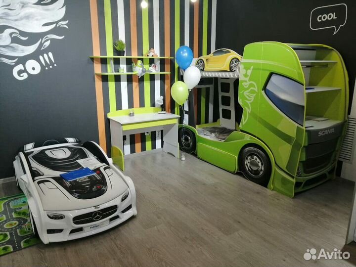 Детские кровати машины