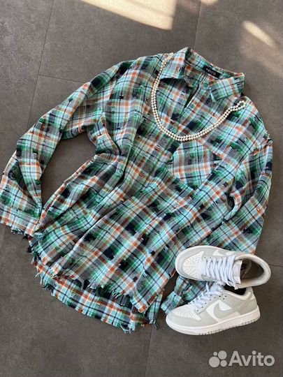 Рубашка женская оверсайз в клетку