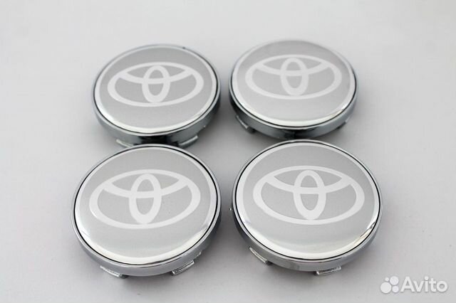 Колпачки на литые диски Toyota серые 60mm 4шт