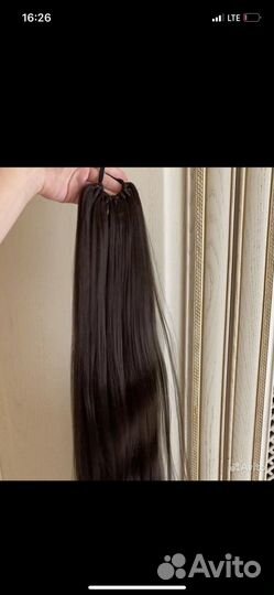 Хвост на резинке, накладной хвост, шиньон хвост