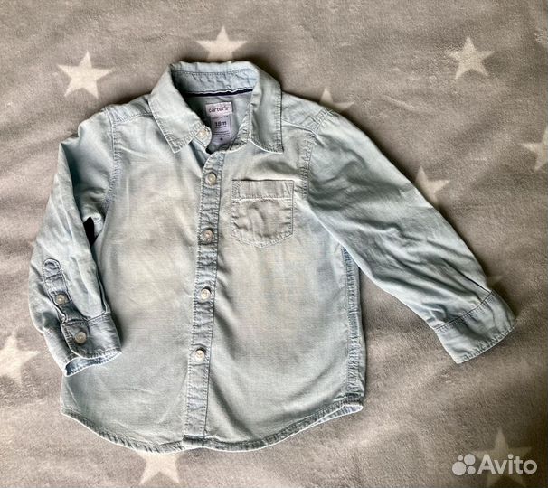 Рубашки Carters р.86. Новые