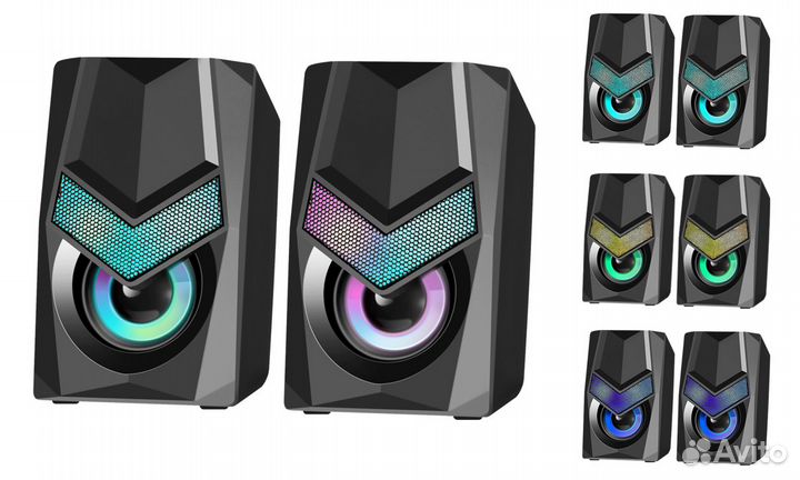 Колонки Defender Solar 1 (6Вт, подсветка)