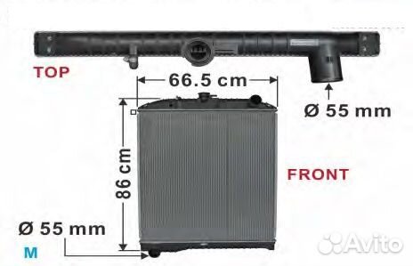 Радиатор двигателя hino ranger FG1 GK1 J08C-T 1609