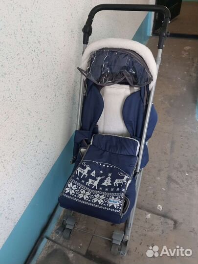 Детские санки коляска с колесами