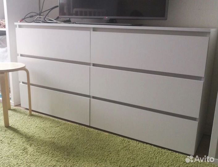 Комод Денвер белый матовый