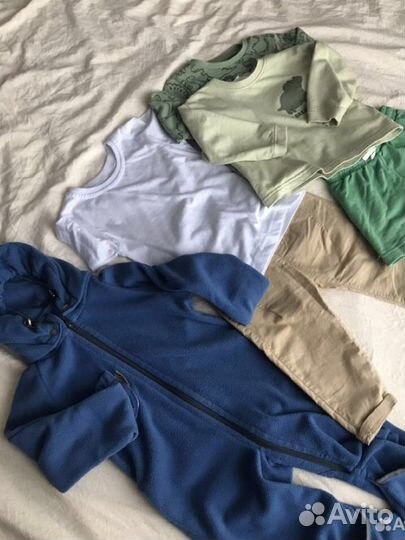 Пакет одежды для мальчика H&M и др 74-86 бу
