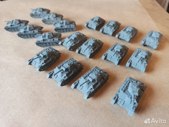 Модели танков Т-60,70,37,38 м:1/100, 1/144, 1/200