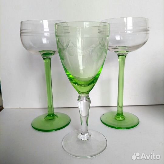 Фужеры старинные. Уран. Egermann. Nachtmann