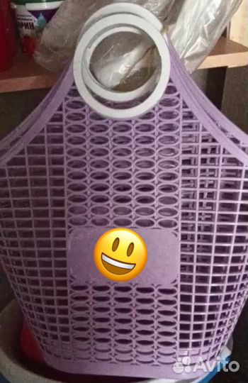 Корзинка-сумка пластиковая с ручками