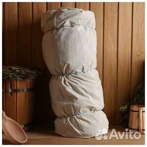 Матрас и подушка с сеном и травами для бани