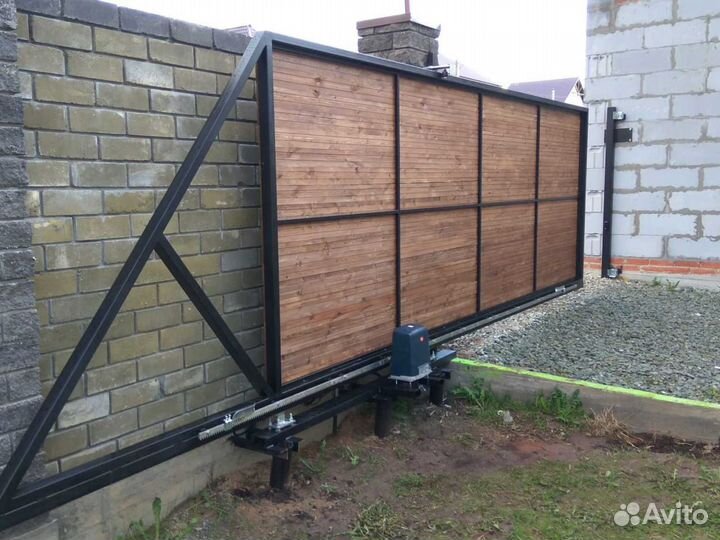 Прочные откатные ворота