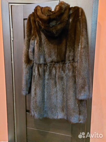 Шуба норковая 44 размер с капюшоном