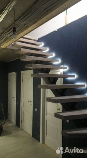 Лестница на металлокаркасе