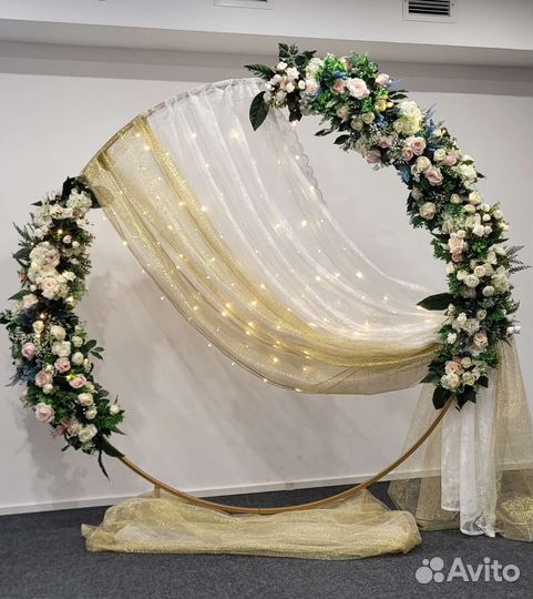 Свадебная арка в аренду и насыпные свечи