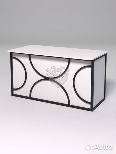 Стол рабочий офисный С-03А (закругленные торцы) &q