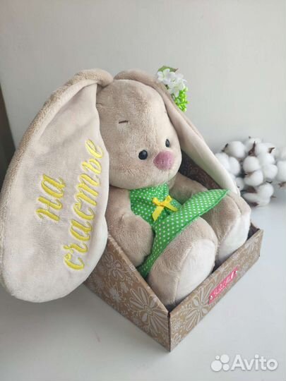 Игрушка с вышивкой зайка ми