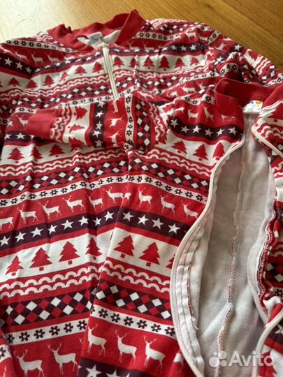 Пижамы комбинезоны парные новогодние