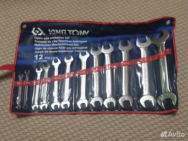 Набор рожковых ключей 6-32мм King Tony 1112MR