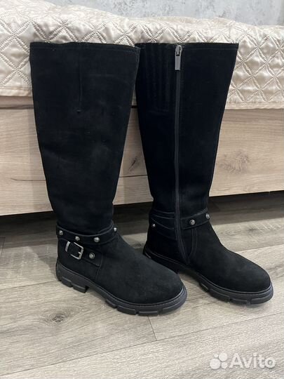Сапоги женские зимние замшевые 36