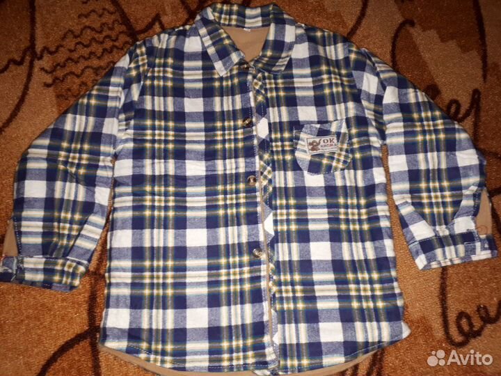Рубашка утеплённая новая на 4годика примерно