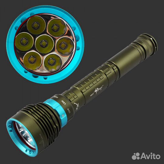Фонарь 14000 Люмен, Алюминиевый сплав, Дайвинг