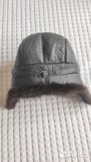 Шапка мужская меховая/кожанная