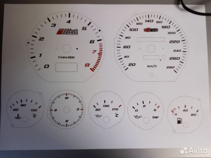 Шильдики приборов audi 100 c4