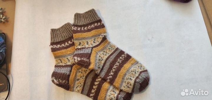 Вязанные носки ручной работы