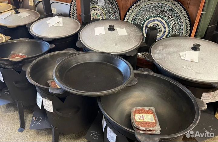 Чугунная сковорода 12л (крышка для казана)