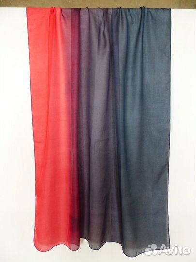 Палантин шарф женский черный/ красный