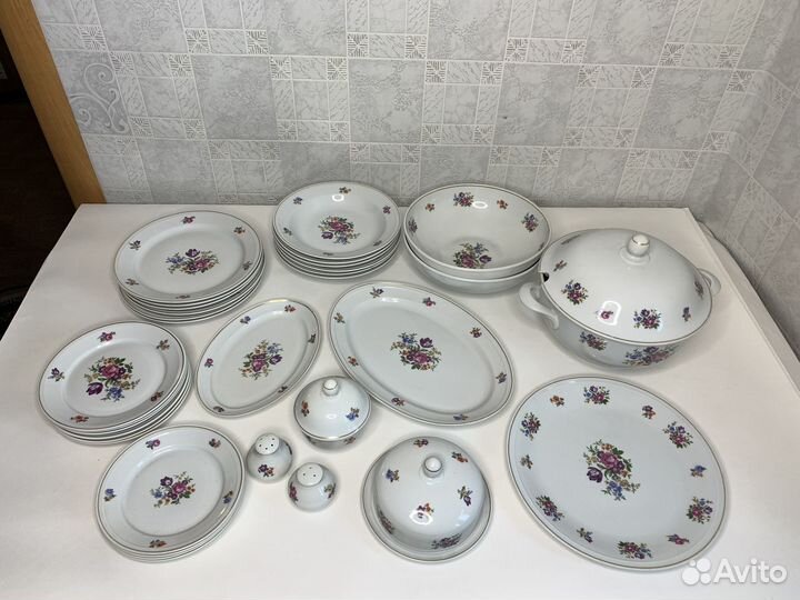 Сервиз столовый Мейнсенский Букет ГДР