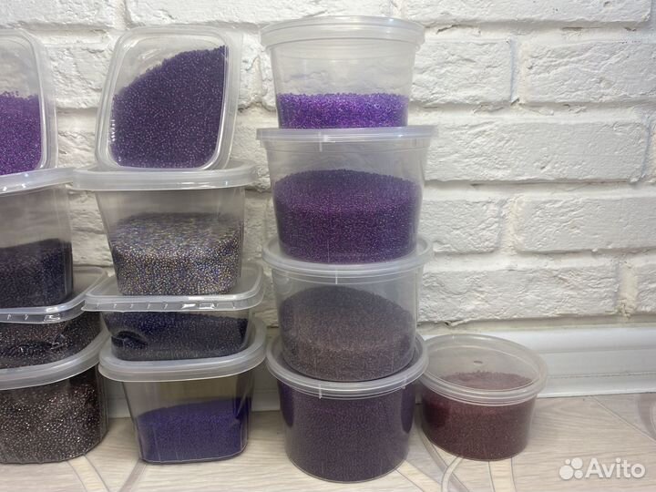 Бисер / бисер фиолетовый