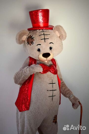 Супер Мишка Тедди Ростовая Кукла Курьер