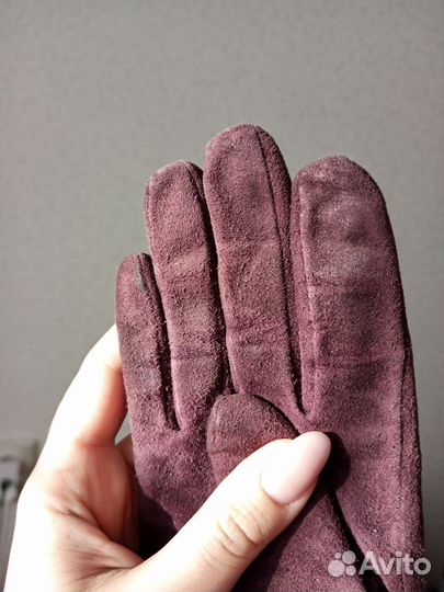 Перчатки eleganzza 6.5, натуральная замша