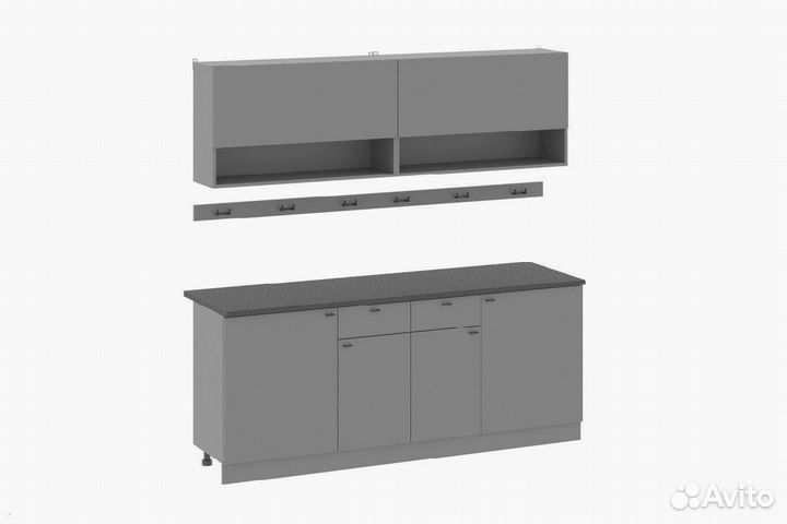 Кухня графит. Цена за всё