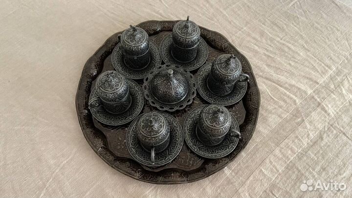 Набор для турецкого кофе 6 пар на подносе