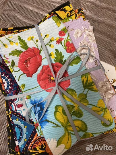 Набор 10 шт кухонные полотенца рогожка