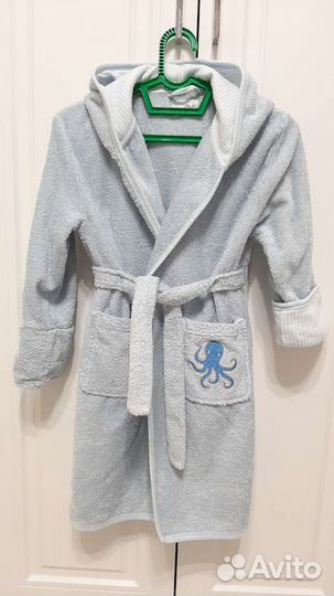 Халат махровый 110-116 на мальчика с поясом