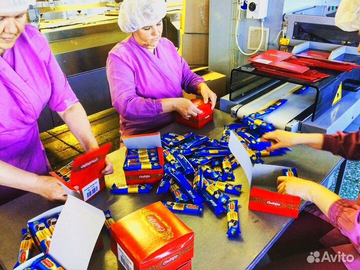 Упаковщик конфет с питанием и проживанием Москва